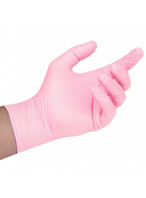 Nitrile Gloves Powder Free Pink