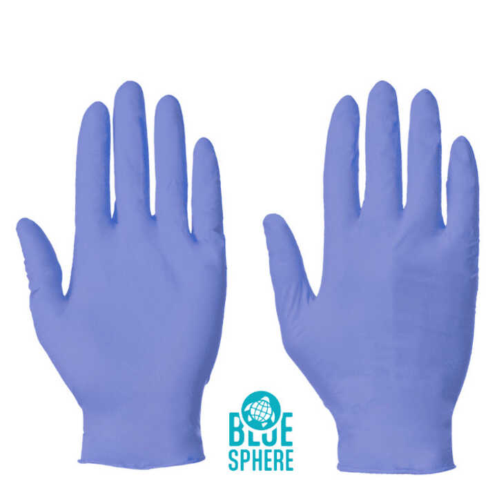 Nitrile Gloves Biodegradable Powder Free Blue 